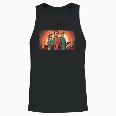 70's Retro Detectives Unisex Tank Top - Black