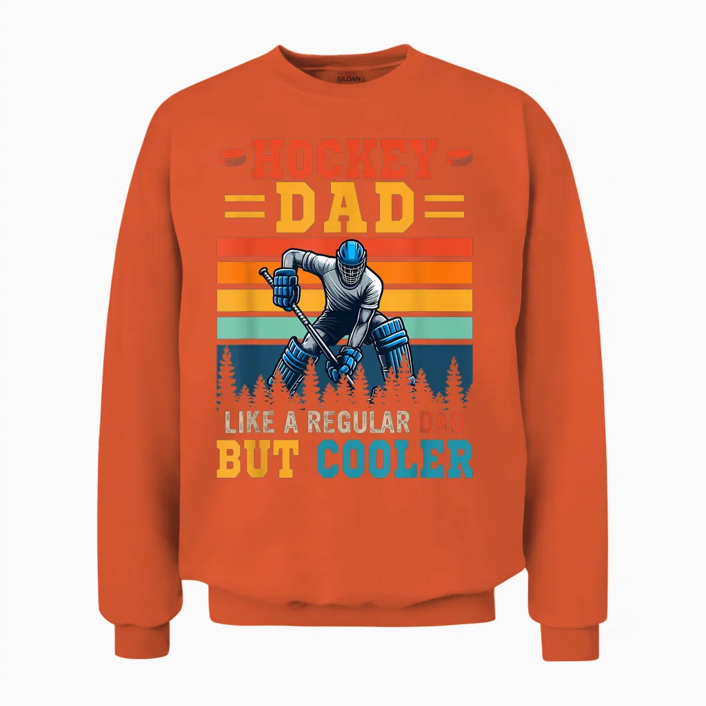 Hockey Dad Definition Cooler Vatertag Spieler Liebhaber Unisex Sweatshirt in Orange