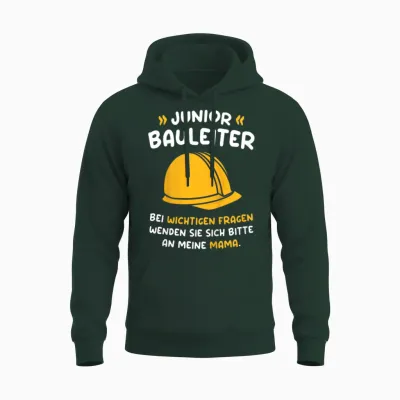 Kinder Mini Bauherr Baustelle Eigenheim Hausbau Junior Bauleiter Unisex Hoodie - Forest