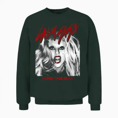 Official Lady Gaga Born This Way Cover Unisex Sweatshirt - Forest