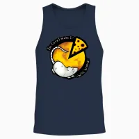 Vintage Meditation in Case I Make It Will Basic Wood Funny Unisex Tank Top in Navy - 2