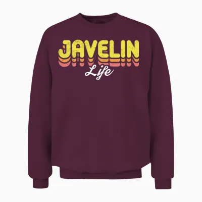 Retro Javelin Life Unisex Sweatshirt - Maroon