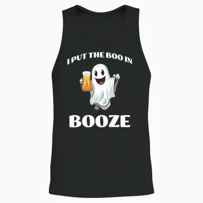 Funny Halloween Drinking Unisex Tank Top - Black