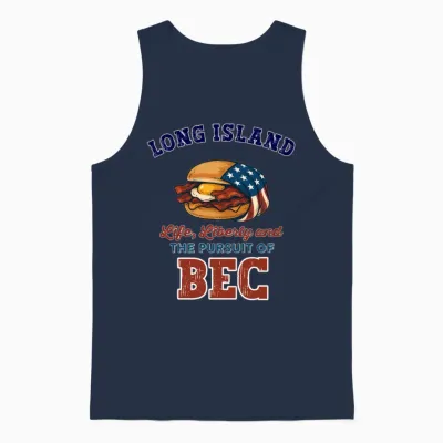 Patriotic Long Island Unisex Tank Top - Navy