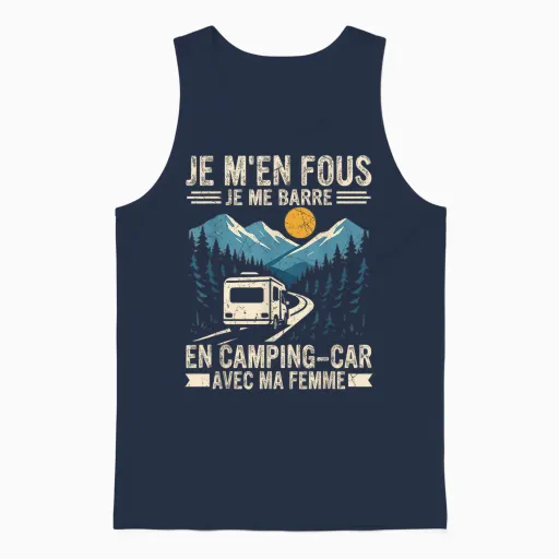 Grandpa Campervan Grandfather's Day - Grandpa Camper Unisex Tank Top - Navy