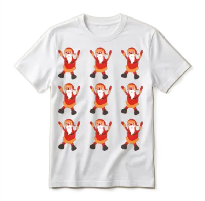 Retro Santa Dancing Unisex T-Shirt - White