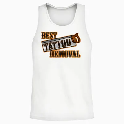 Saw Is the Best Tattoo Removal, Funny Tattoo Unisex Tank Top - White