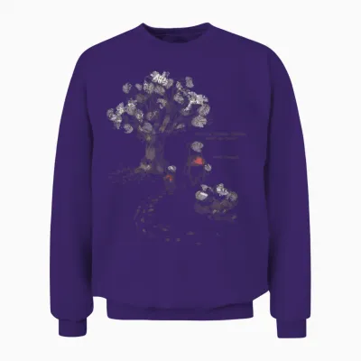 Disney Winnie the Pooh & Piglet Always Friends Forever T-Shirt, White Unisex Sweatshirt - Purple