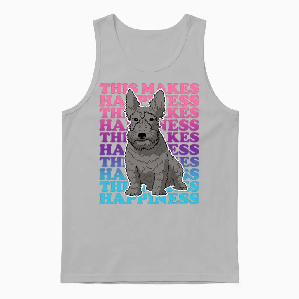 Scottish Terrier Dogs Dog Owner Unisex Tank Top in Ash
