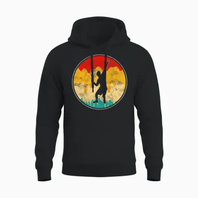 Tennis Retro Unisex Hoodie - Black
