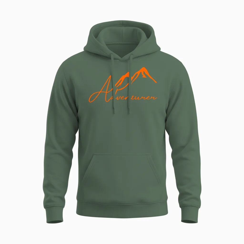 Adventure Hiking - & Outdoors Unisex Hoodie in Military Green