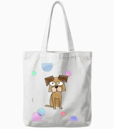 Funny Dog Tote Bags - White