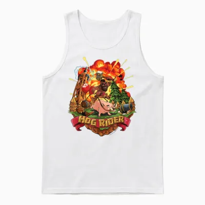 Clash of Clans Hog Rider Epic Explosion Logo Unisex Tank Top - White