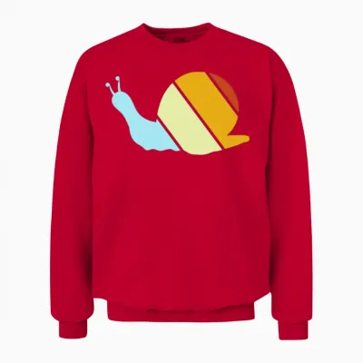 Snail Retro Unisex Sweatshirt - Red