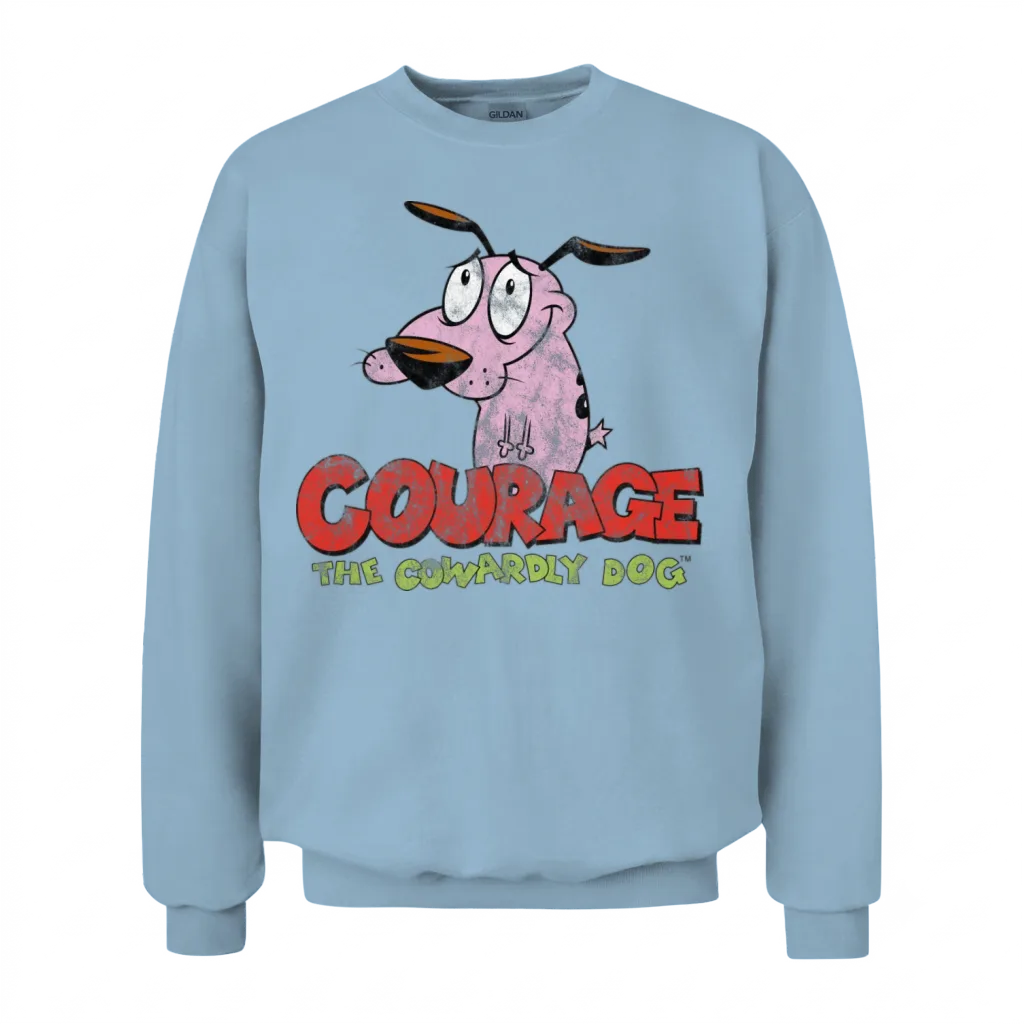 Courage the Cowardly Dog Lovers Unisex Sweatshirt - Light Blue