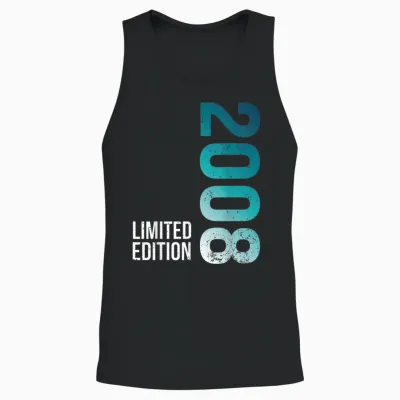 2008 Birthday Man 18th Decoration Funny 18 18th Birthday Unisex Tank Top - Black