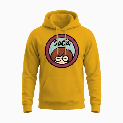 Daria Classic Mint Burgundy Logo Graphic Unisex Hoodie - Gold