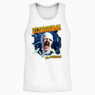 Offizielle Scorpions T-Shirt, Schwarz, Unisex, Kurzarm, S, Eu 41/15, Klassisch, Musik, Scorpions-Fans Unisex Tank Top - White