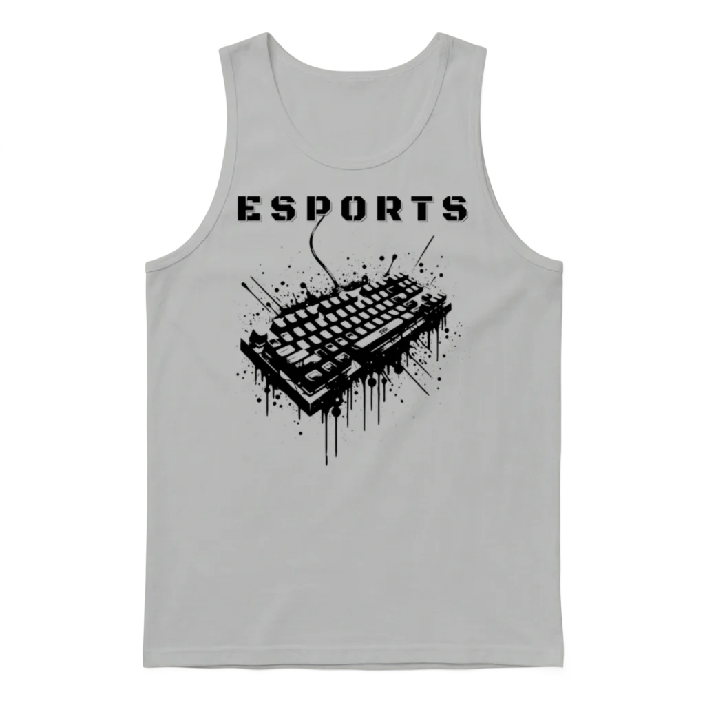 Esports Gaming Design Unisex Tank Top - Ash