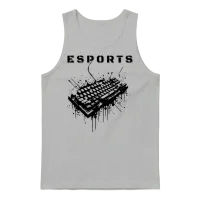 Esports Gaming Design Unisex Tank Top - Ash – 1