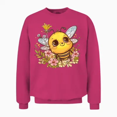 Niedliche Biene Mit Blumen I Kids Bee Unisex Sweatshirt - Heliconia