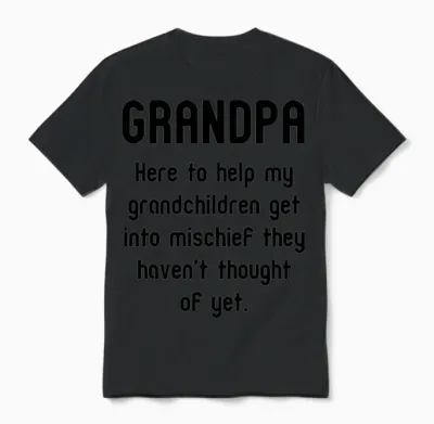 Funny Grandpa Unisex T-Shirt - Black