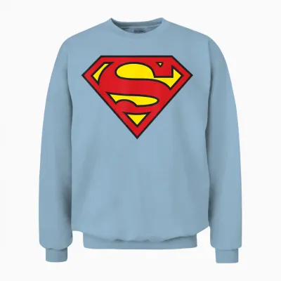 Dc Superman Logo Classic Unisex Sweatshirt - Light Blue