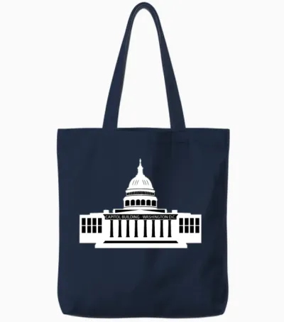 Washington D.c. - Capitol Building America Tote Bags - Navy