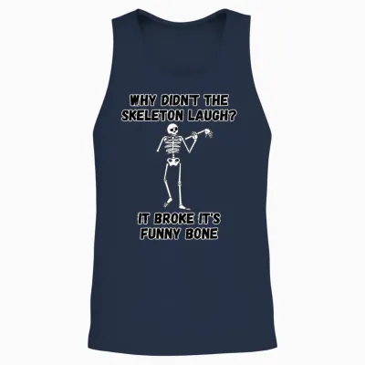Funny Bone Unisex Tank Top - Navy