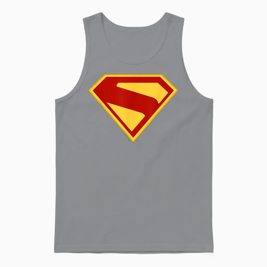 Superman (2025) Logo Unisex Tank Top in Sport Grey