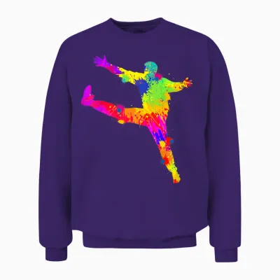 Handball Goalkeeper Handballer Men Children Boys T-Shirt, Black, S Unisex Sweatshirt - Purple