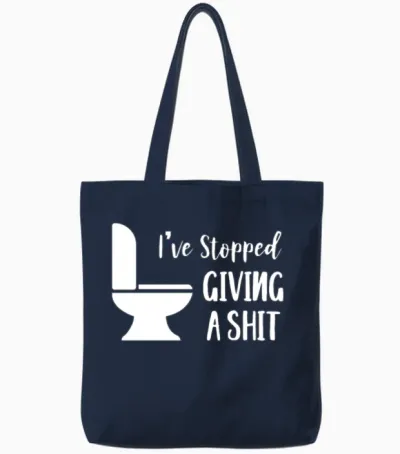 Funny Ostomate Gift - Colostomy Ileostomy Survivor Tote Bags - Navy