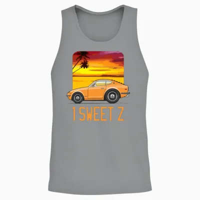 1 Sweet Orange Unisex Tank Top - Sport Grey