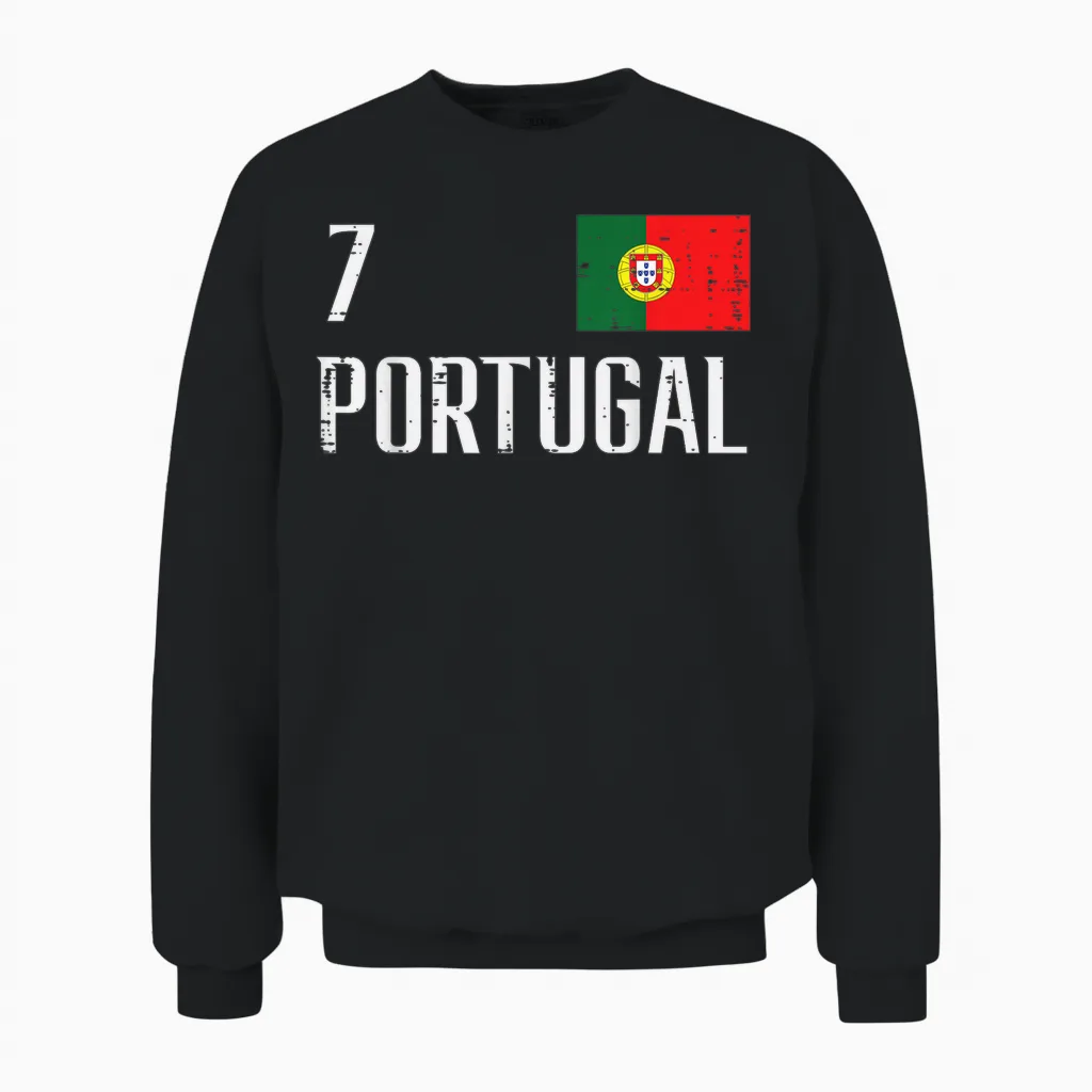 Portugal Portuguese Men Women Boys Girl Unisex Sweatshirt in Black