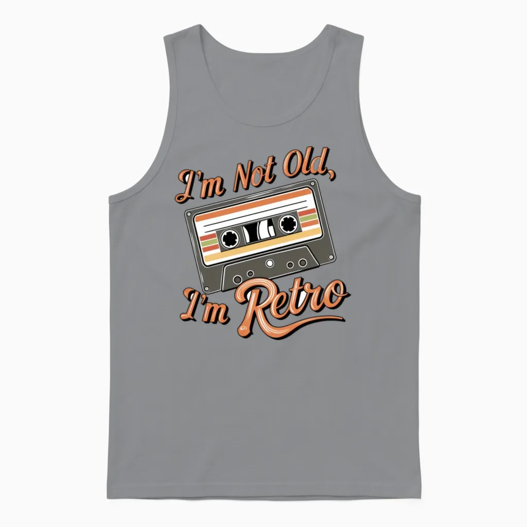 Retro Reverie Unisex Tank Top in Sport Grey