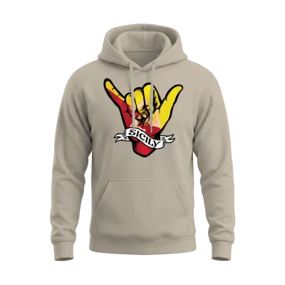 Sicily Shaka Unisex Hoodie - Sand