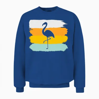 Flamingo Retro Unisex Sweatshirt - Royal