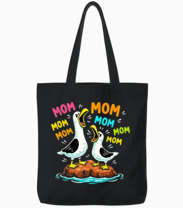 Mama Möwe Lustige Mama Möwen Muttertag Mama Humor Tote Bags in Black