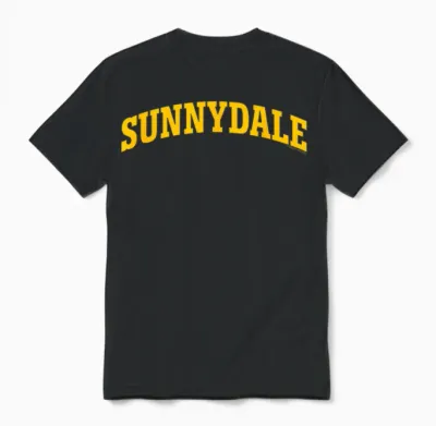 Buffy the Vampire Slayer Sunnydale Collegiate Chest Logo T-Shirt, Blue, S Unisex T-Shirt - Black