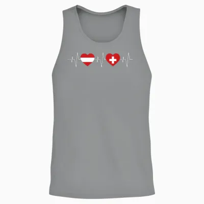 österreich Flagge Schweiz Flagge österreich Schweiz Unisex Tank Top - Sport Grey