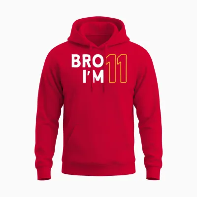 11. Geburtstag, Jungen 11. Geburtstag, 11 Jahre, Bro I'm 11 Unisex Hoodie - Red