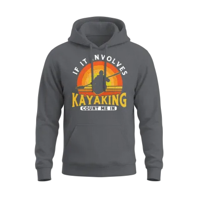 Kayaking Kayaker Canoeing Outdoor Water Kayak Unisex Hoodie - Charcoal