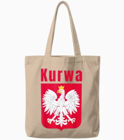 Poland T-Shirt for Gift Poland Poland Warsaw Flag T-Shirt, Black, S Tote Bags - Natural