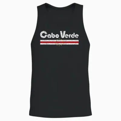 Cabo Verde Flag Cabo Verdean Retro Vintage Classic Graphic Unisex Tank Top - Black