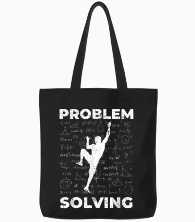 Climbing Gift for Climbing Bolder Boulder T-Shirt, Black, S Tote Bags - Black