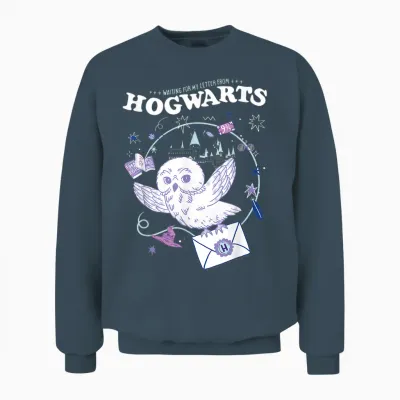 Harry Potter Owl Lettter from Hogwarts T-Shirt, Black Unisex Sweatshirt - Dark Heather