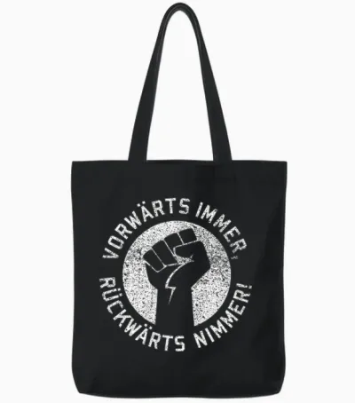 Vorwärts Immer Rückwärts Nimmer Ddr Ostalgie Ostdeutschland Tote Bags - Black