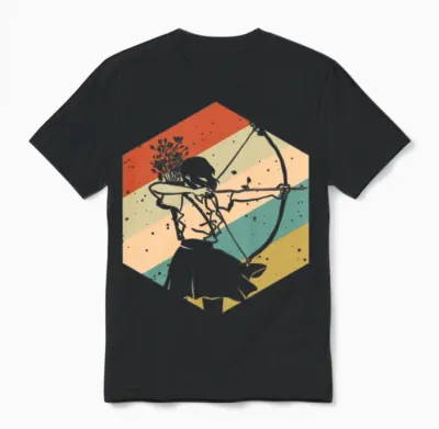 Retro Archer Unisex T-Shirt - Black