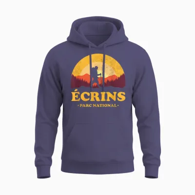 écrins Parc National France - Paradise Hiking T-Shirt, Black, S Unisex Hoodie - Heather Sport Dark Navy