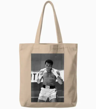 Muhammad Ali Training Deer Lake Leon Spinks Boxing Combat Tote Bags - Natural